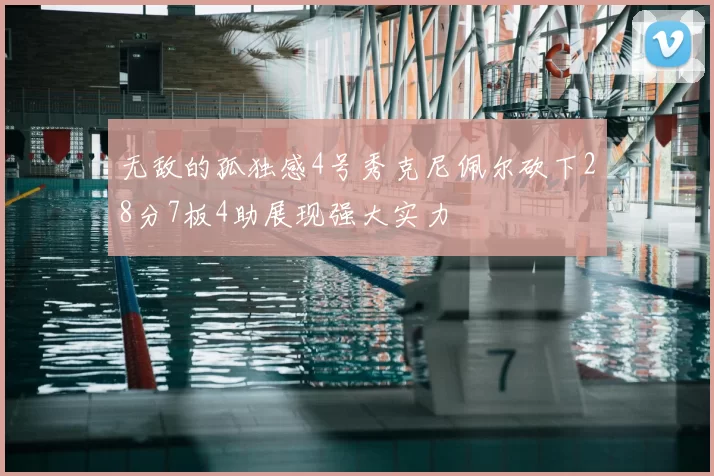 无敌的孤独感4号秀克尼佩尔砍下28分7板4助展现强大实力